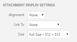 attachment display settings