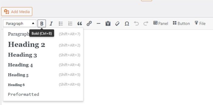 a screenshot of the editor options